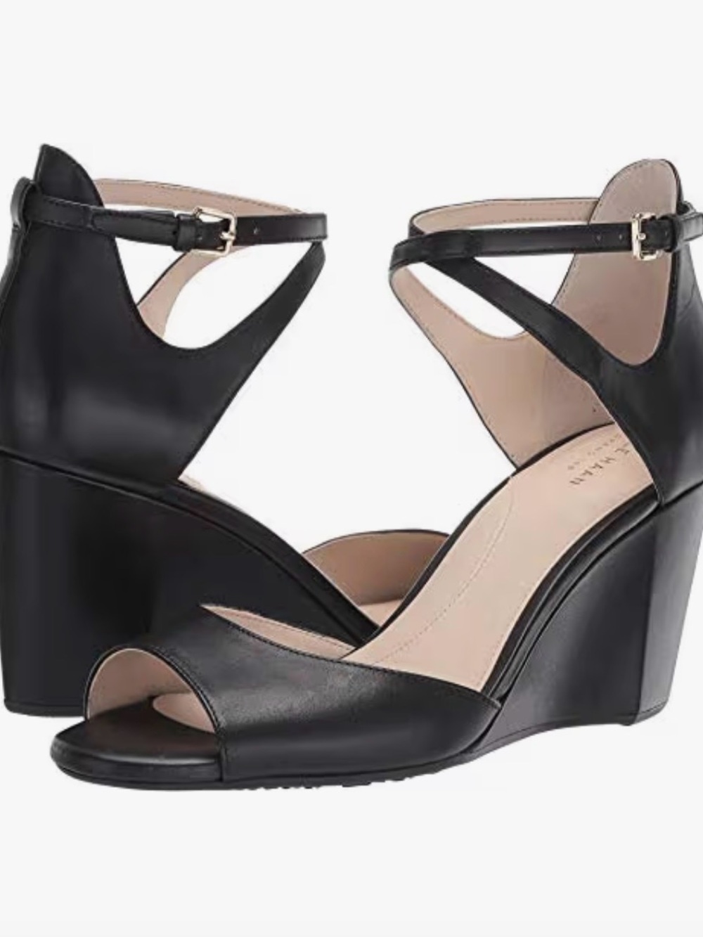 Cole Haan SADIE GRAND OPEN TOE WEDGE SANDAL (75MM Women's Pump)